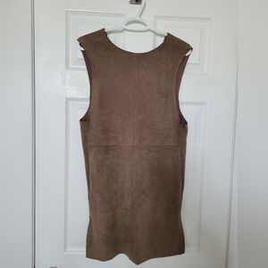 S - Zara suede dress - khaki